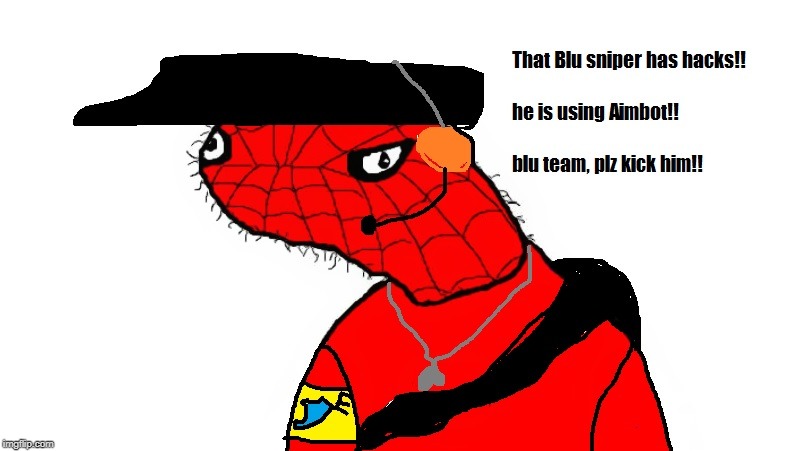 Red Spout | image tagged in spoderman,team fortress 2 | made w/ Imgflip meme maker