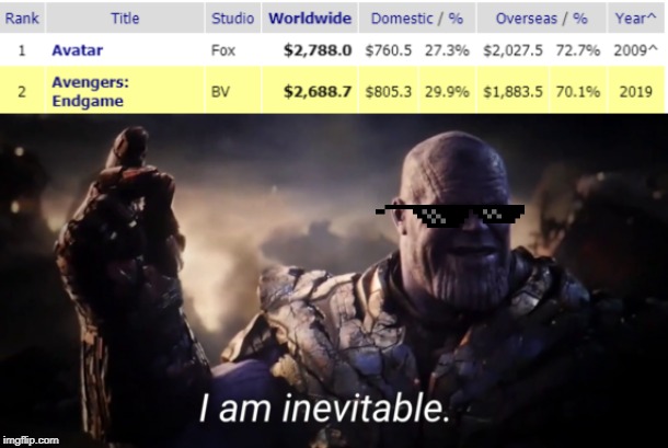 image tagged in i am inevitable | made w/ Imgflip meme maker