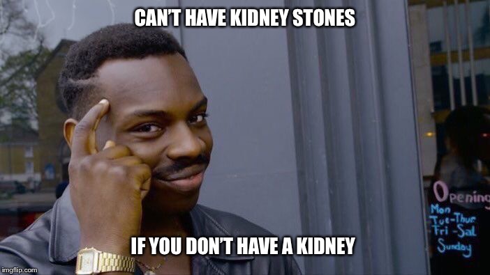 Roll Safe Think About It Meme | CAN’T HAVE KIDNEY STONES; IF YOU DON’T HAVE A KIDNEY | image tagged in memes,roll safe think about it | made w/ Imgflip meme maker