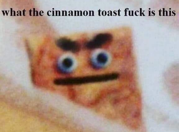 what the cinnamon toast f^%$ is this Blank Meme Template