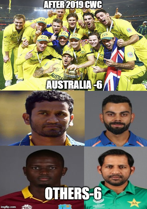 Finding Neverland | AFTER 2019 CWC; AUSTRALIA -6; OTHERS-6 | image tagged in memes,finding neverland | made w/ Imgflip meme maker