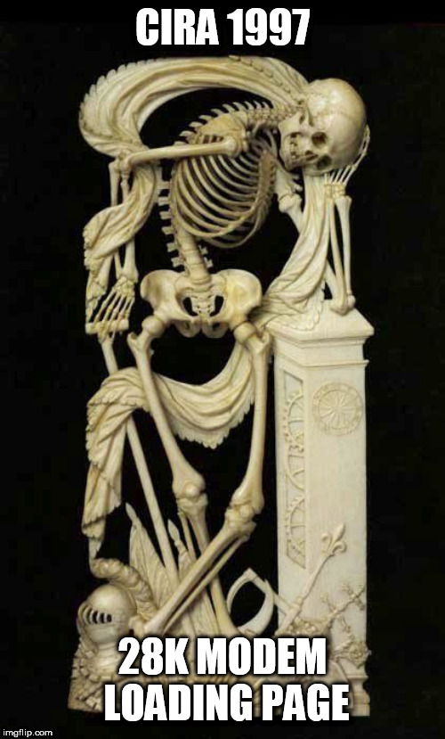 bones | CIRA 1997; 28K MODEM LOADING PAGE | image tagged in bones | made w/ Imgflip meme maker