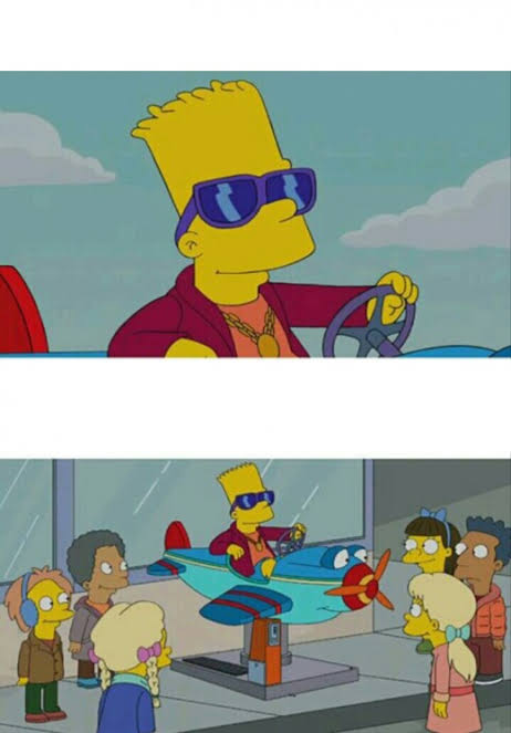 bart avión Blank Meme Template