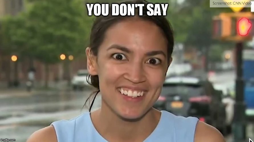 Alexandria Ocasio-Cortez | YOU DON'T SAY | image tagged in alexandria ocasio-cortez | made w/ Imgflip meme maker
