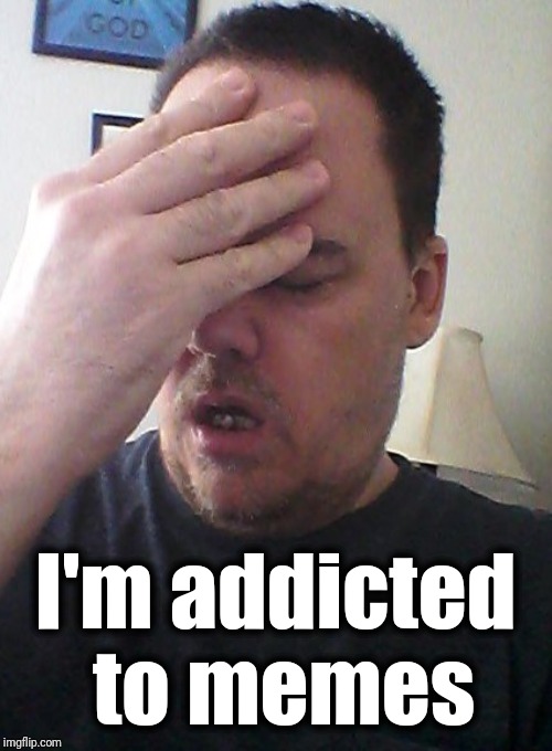 face palm | I'm addicted to memes | image tagged in face palm | made w/ Imgflip meme maker