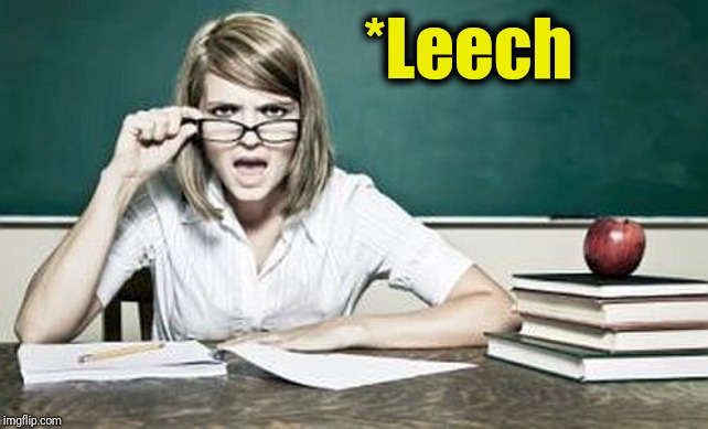 teacher | *Leech | image tagged in teacher | made w/ Imgflip meme maker