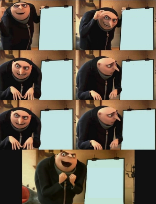 9 panels gru Blank Meme Template