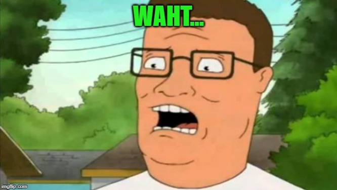 Hank hill | WAHT... | image tagged in hank hill | made w/ Imgflip meme maker