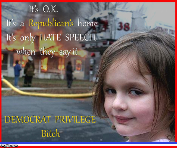 Democrat Privilege | image tagged in democrat privilege,burning house girl,lol so funny,politics lol,hate speech,censorship | made w/ Imgflip meme maker