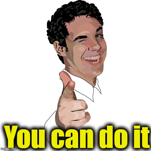wink | You can do it | image tagged in wink | made w/ Imgflip meme maker
