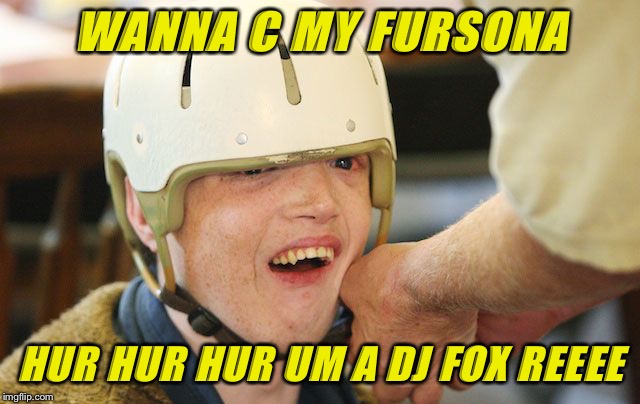 WANNA C MY FURSONA HUR HUR HUR UM A DJ FOX REEEE | made w/ Imgflip meme maker