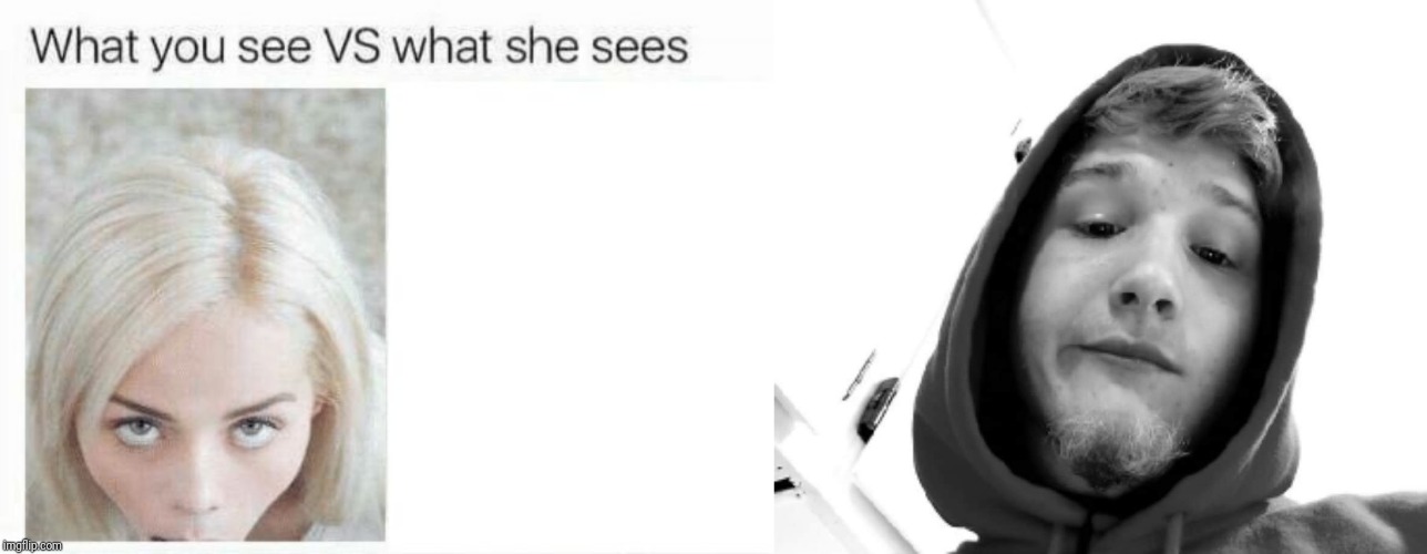 image tagged in what you see vs what she sees | made w/ Imgflip meme maker