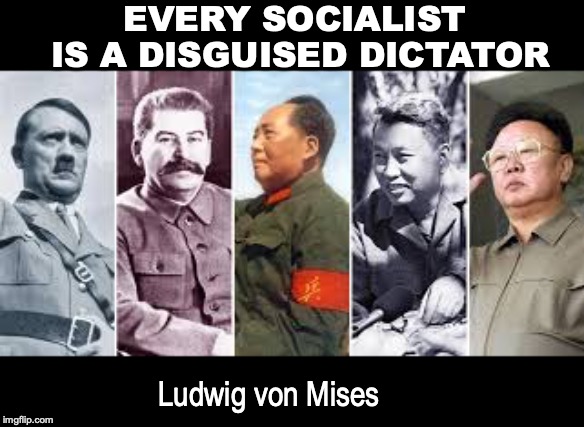 Wolf In Sheep’s Clothing | EVERY SOCIALIST IS A DISGUISED DICTATOR; Ludwig von Mises | image tagged in socialists,dictator,economic stratergy | made w/ Imgflip meme maker
