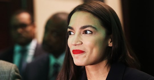 AOC devil Blank Meme Template