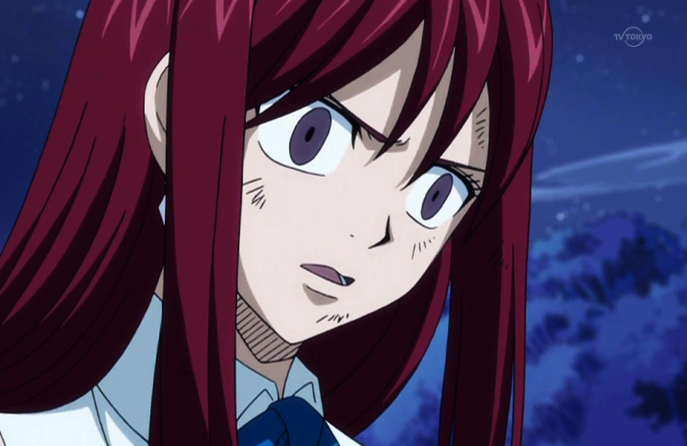 High Quality Unsettled Erza Blank Meme Template