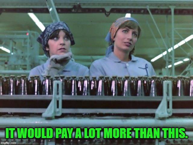 Laverne and Shirley | IT WOULD PAY A LOT MORE THAN THIS. | image tagged in laverne and shirley | made w/ Imgflip meme maker