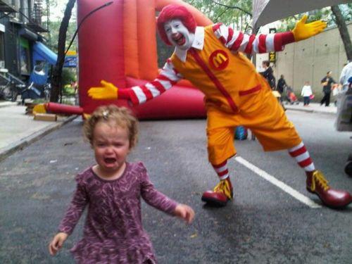 High Quality Ronald McDonald & Kid Blank Meme Template