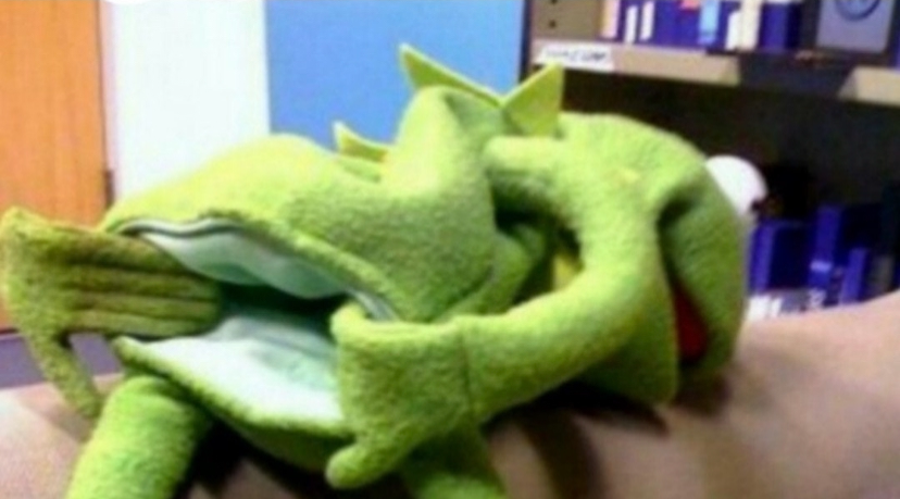 Kermit spreads Blank Meme Template