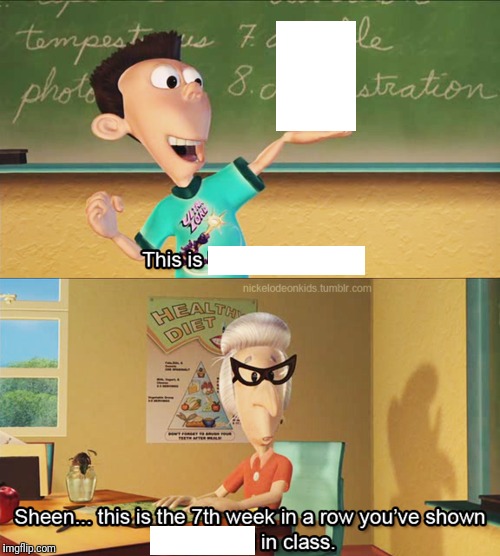 High Quality Sheen's show and tell Blank Meme Template