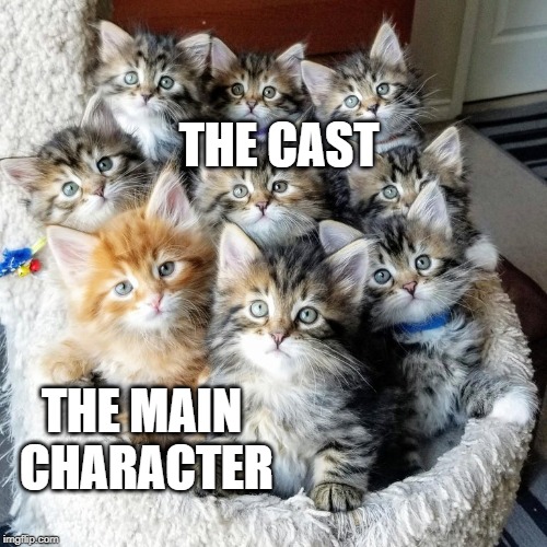 THE CAST; THE MAIN CHARACTER | made w/ Imgflip meme maker