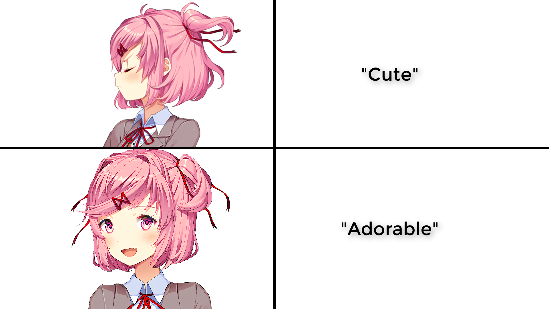 High Quality Natsuki Meme Blank Meme Template