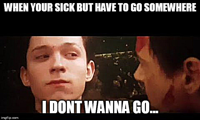 i dont want to go | WHEN YOUR SICK BUT HAVE TO GO SOMEWHERE; I DONT WANNA GO... | image tagged in i dont want to go | made w/ Imgflip meme maker