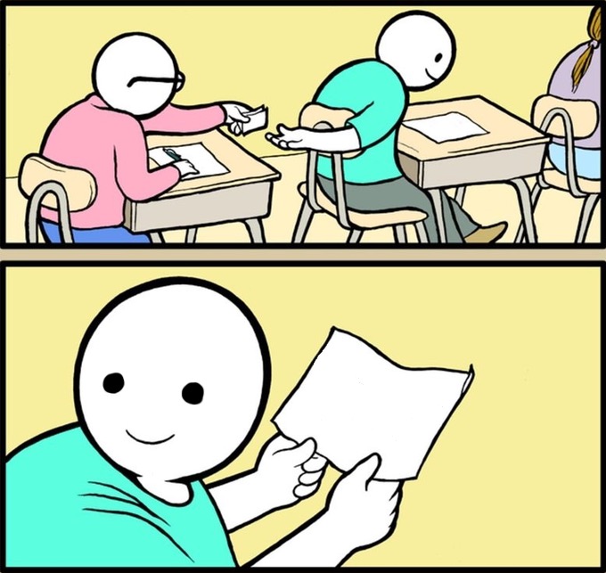 Wholesome note passing Blank Meme Template