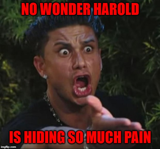 NO WONDER HAROLD IS HIDING SO MUCH PAIN | made w/ Imgflip meme maker