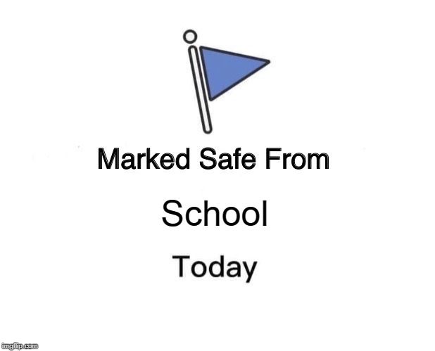 Marked Safe From Meme | School | image tagged in memes,marked safe from | made w/ Imgflip meme maker