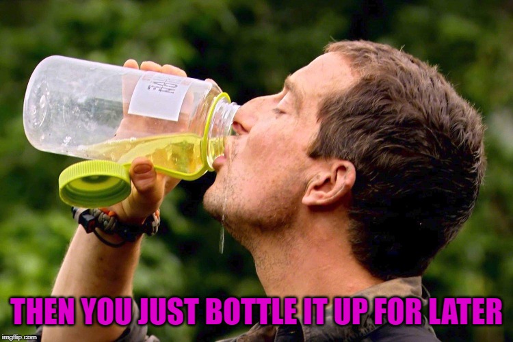THEN YOU JUST BOTTLE IT UP FOR LATER | made w/ Imgflip meme maker