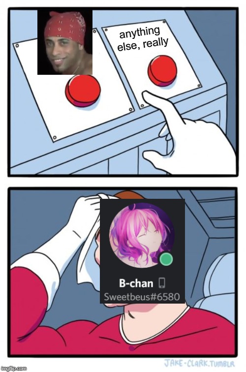 Two Buttons Meme | anything else, really | image tagged in memes,two buttons | made w/ Imgflip meme maker