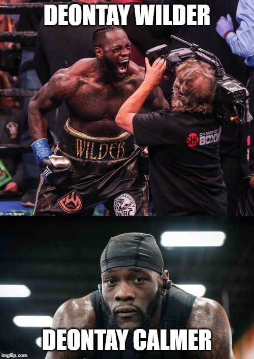 Deontay | DEONTAY WILDER; DEONTAY CALMER | image tagged in calm down | made w/ Imgflip meme maker