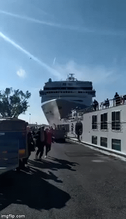 cruise ship crash gif