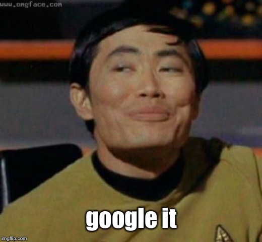 sulu | google it | image tagged in sulu | made w/ Imgflip meme maker