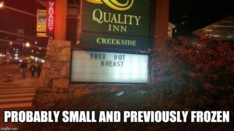 "Quality" | PROBABLY SMALL AND PREVIOUSLY FROZEN | image tagged in lies | made w/ Imgflip meme maker