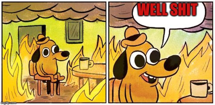 This is Fine (Blank) | WELL SHIT | image tagged in this is fine blank | made w/ Imgflip meme maker