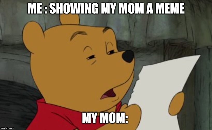 ME : SHOWING MY MOM A MEME; MY MOM: | image tagged in hehe | made w/ Imgflip meme maker