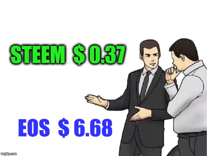 Car Salesman Slaps Hood Meme | STEEM  $ 0.37; EOS  $ 6.68 | image tagged in memes,car salesman slaps hood | made w/ Imgflip meme maker