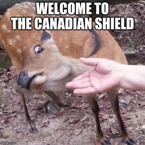 nope | WELCOME TO THE CANADIAN SHIELD | image tagged in nope | made w/ Imgflip meme maker