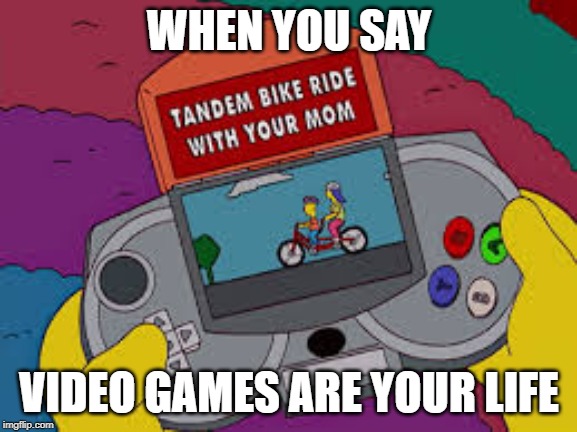 gaming | WHEN YOU SAY; VIDEO GAMES ARE YOUR LIFE | image tagged in gaming | made w/ Imgflip meme maker