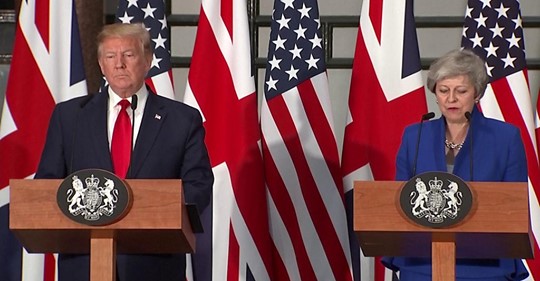 High Quality Trump/May - The Morning After Blank Meme Template