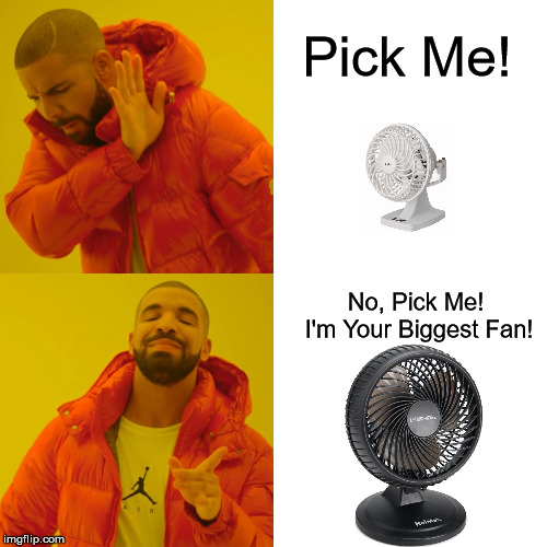 If you thought you were Drake's biggest fan, you were wrong! | Pick Me! No, Pick Me! I'm Your Biggest Fan! | image tagged in memes,drake hotline bling,fun,funny,funny memes,play on words | made w/ Imgflip meme maker