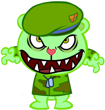 High Quality Flippy (Happy Tree Friends / HTF) Blank Meme Template