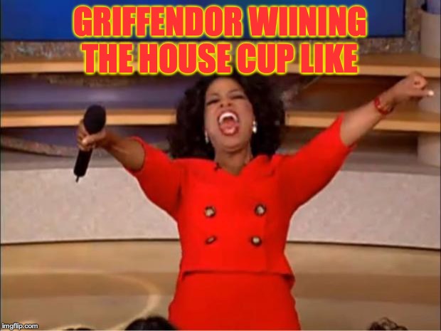 Oprah You Get A Meme | GRIFFENDOR WIINING THE HOUSE CUP LIKE | image tagged in memes,oprah you get a | made w/ Imgflip meme maker