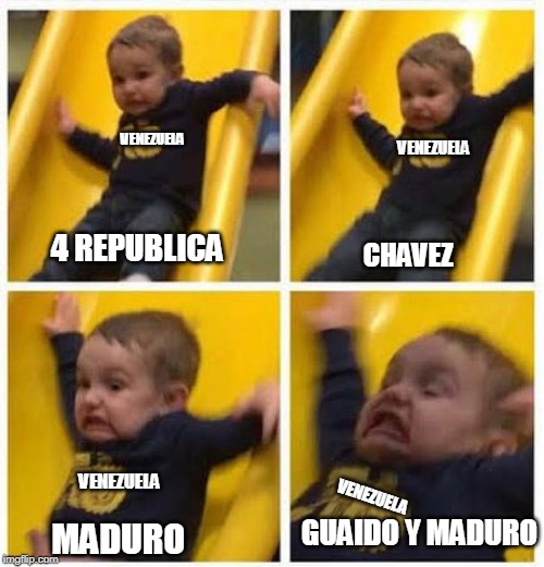 slide | VENEZUELA; VENEZUELA; 4 REPUBLICA; CHAVEZ; VENEZUELA; VENEZUELA; GUAIDO Y MADURO; MADURO | image tagged in slide | made w/ Imgflip meme maker