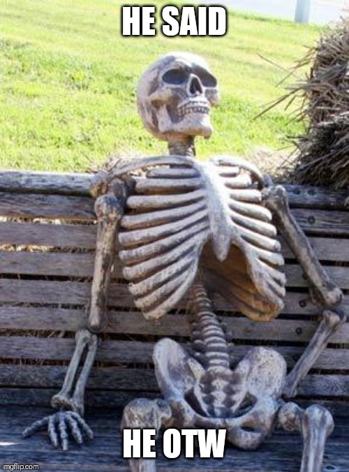 Waiting Skeleton | HE SAID; HE OTW | image tagged in memes,waiting skeleton | made w/ Imgflip meme maker