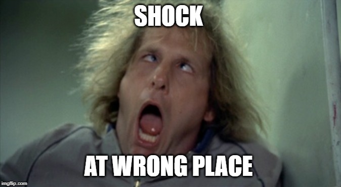 Scary Harry | SHOCK; AT WRONG PLACE | image tagged in memes,scary harry | made w/ Imgflip meme maker
