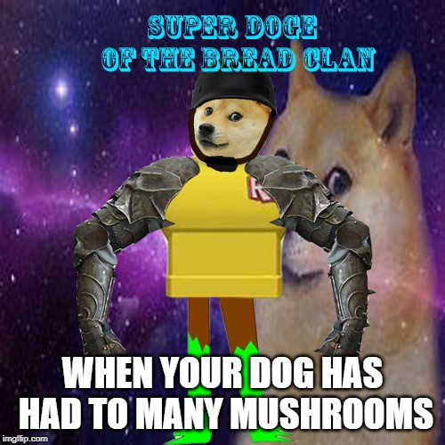 WHEN YOUR DOG HAS HAD TO MANY MUSHROOMS | image tagged in doge | made w/ Imgflip meme maker