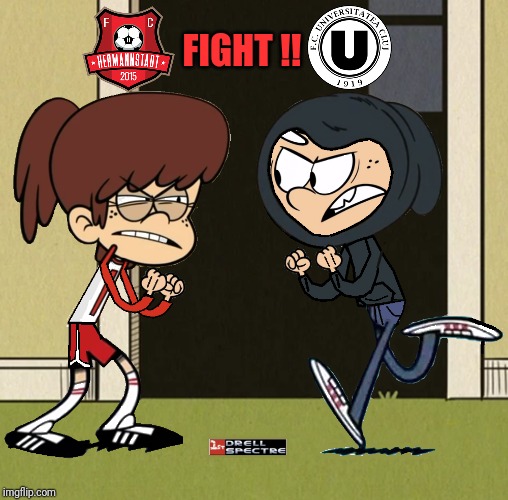 Barajul Ligii 1 Betano - Hermannstadt vs. Universitatea Cluj, pe Look Plus! | FIGHT !! | image tagged in memes,football,soccer,the loud house,romania,fight | made w/ Imgflip meme maker