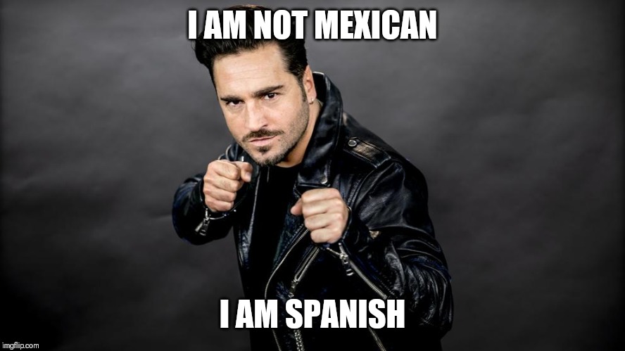Meet David Bustamante | I AM NOT MEXICAN; I AM SPANISH | image tagged in david bustamante,memes,funny,spain,mexico | made w/ Imgflip meme maker